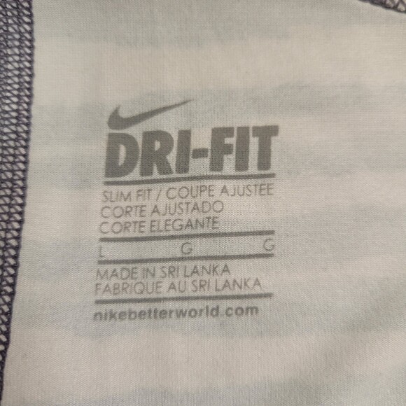 Nike Dry Fit zebra gray white print racerback tank top size large - Picture 5 of 6
